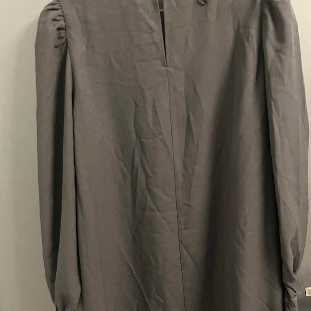H&M puff sleeve black dress